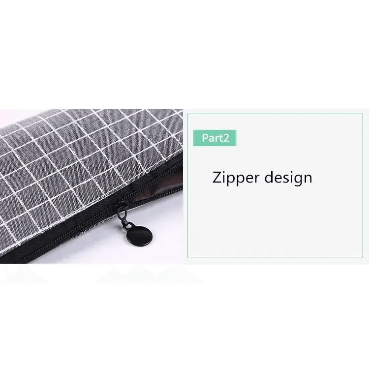 Simple Striped Color Design Pencil Cases For Students Retro Large Capacity Stationery School Pouch