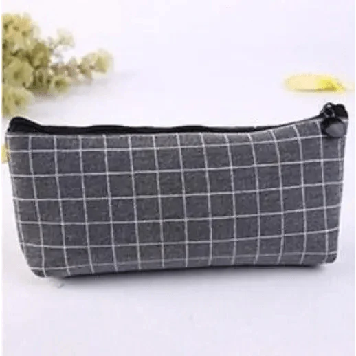 Simple Striped Color Design Pencil Cases For Students Retro Large Capacity Stationery School Pouch