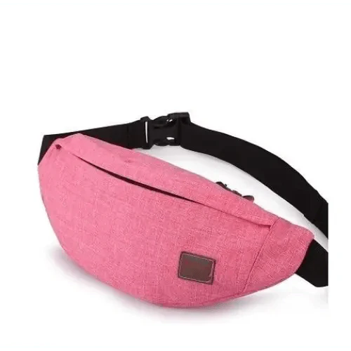 Simple Style Fanny Pack for Running Cycling Workout Men Women Waist Pouch Bag Black Classic  Women Belt Bag Pouch For Money Phone Black Bum Hip Bag