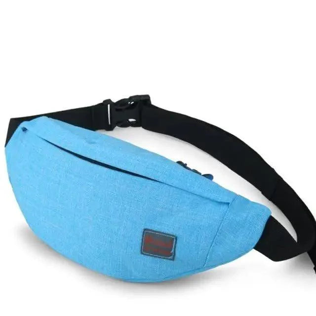 Simple Style Fanny Pack for Running Cycling Workout Men Women Waist Pouch Bag Black Classic  Women Belt Bag Pouch For Money Phone Black Bum Hip Bag