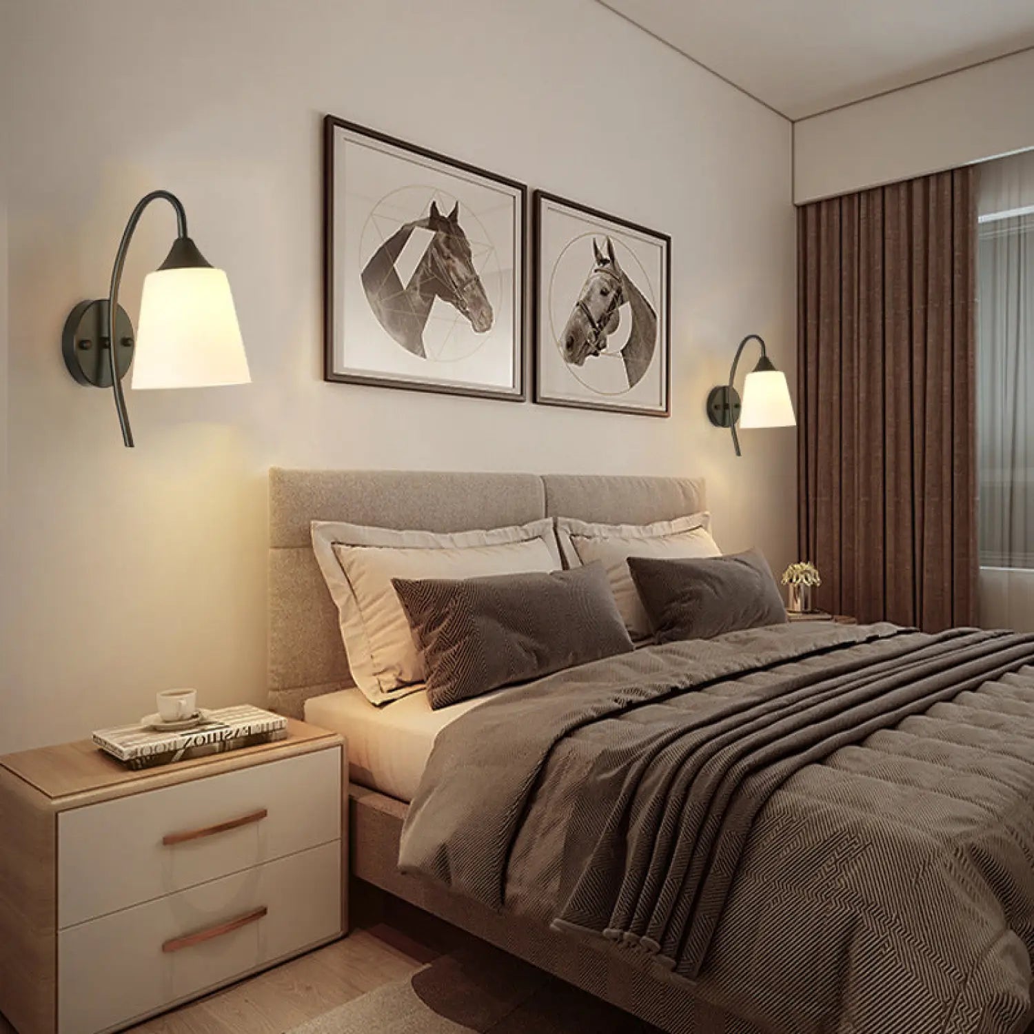 Simple Style Wall Lamp for Bedside in Home Interiors