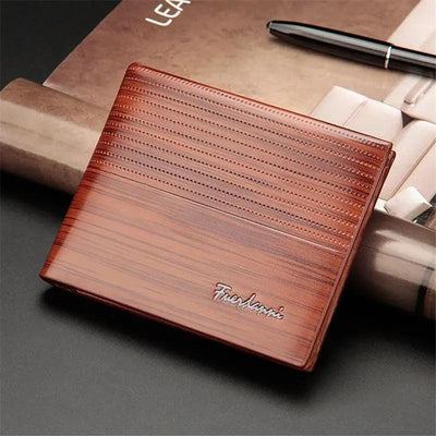Simple Thin Leather Card Holders Vintage Brown Small Men Business Wallets Classic Design Wallets For Men