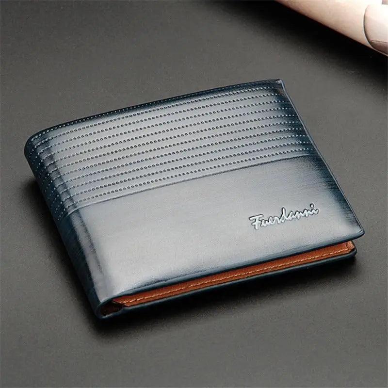 Simple Thin Leather Card Holders Vintage Brown Small Men Business Wallets Classic Design Wallets For Men