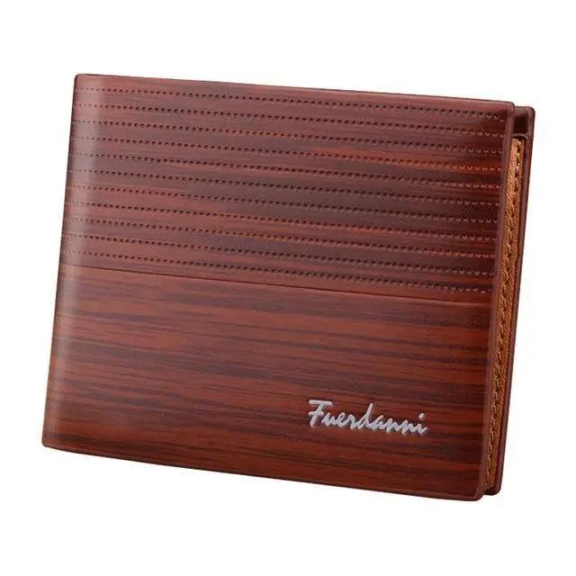 Simple Thin Leather Card Holders Vintage Brown Small Men Business Wallets Classic Design Wallets For Men