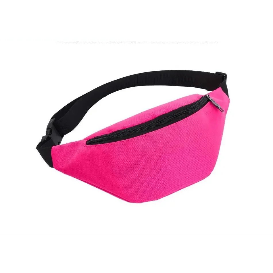 Simple Waterproof Chest Bag Unisex Fanny Pack Ladies Waist Pack Black Retro Style Women's Travel And Outdoor Waist Belt Bag