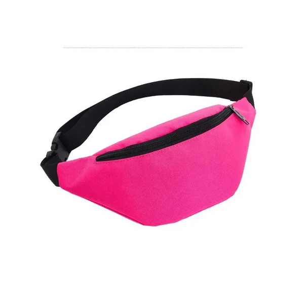 Simple Waterproof Chest Bag Unisex Fanny Pack Ladies Waist Pack Black Retro Style Women's Travel And Outdoor Waist Belt Bag