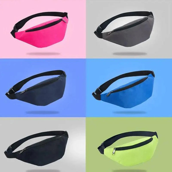 Simple Waterproof Chest Bag Unisex Fanny Pack Ladies Waist Pack Black Retro Style Women's Travel And Outdoor Waist Belt Bag