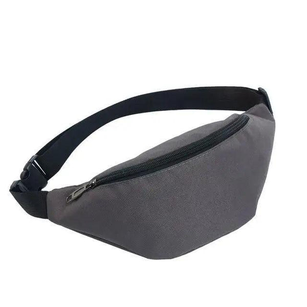 Simple Waterproof Chest Bag Unisex Fanny Pack Ladies Waist Pack Black Retro Style Women's Travel And Outdoor Waist Belt Bag