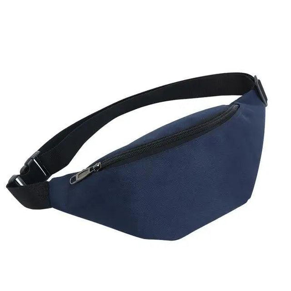 Simple Waterproof Chest Bag Unisex Fanny Pack Ladies Waist Pack Black Retro Style Women's Travel And Outdoor Waist Belt Bag