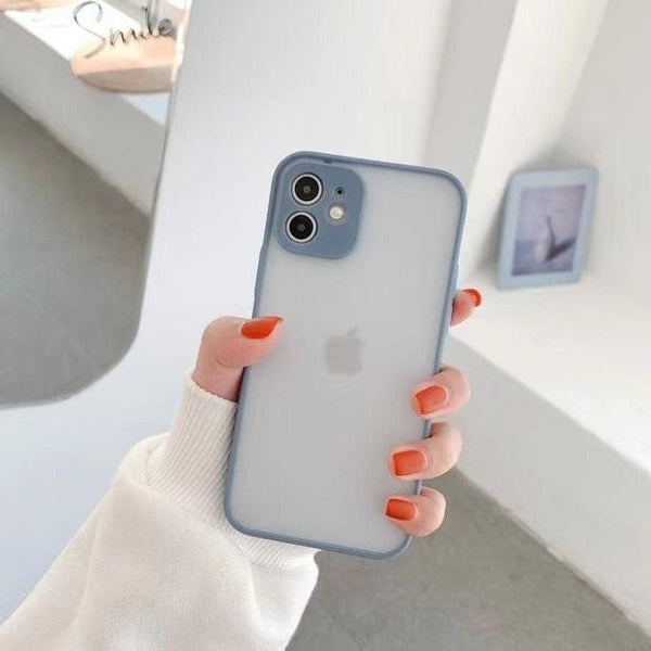 Simple White Camera Shockproof Silicone Phone Case For iPhone 13 Pro Max 14 Pro Protect Cover For Men Modern Translucent Back Cover Mobile case Compatible with iPhone