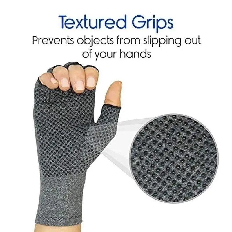 Simple Winter Arthritis Gloves Unisex Classic Anti Arthritis Therapy Gloves Compression  Fingerless Gloves