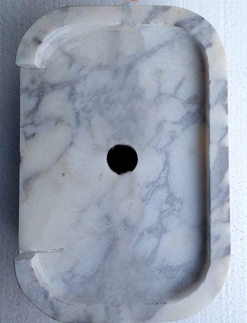 Calacatta Viola Marble Wall-mounted Natural Stone Rectangular Sink (W)12