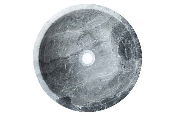 Sirius Gray Marble Vessel Above Vanity Bathroom Sink Polished (D)15