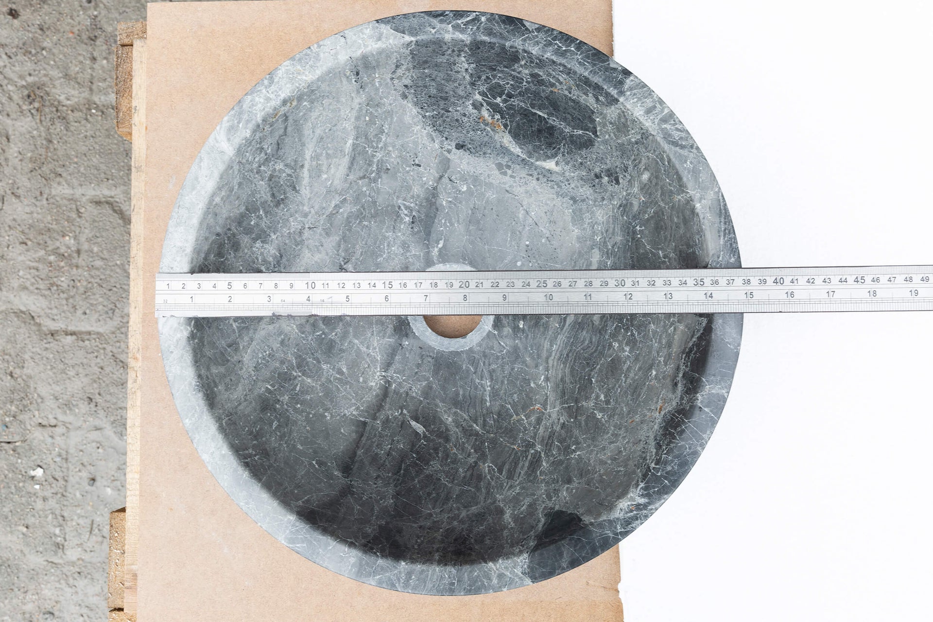 Sirius Gray Marble Vessel Above Vanity Bathroom Sink Polished (D)15
