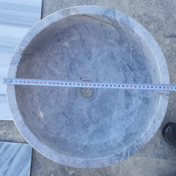 Natural Stone Sirius Silver Marble Vessel Sink Polished (D)16