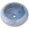 Silver Marble Vessel Sink - Premium Handcrafted Natural Stone Diameter 15.5 Height 6 - 3-4 Weeks / (D)15.5" (H)6" / Polished