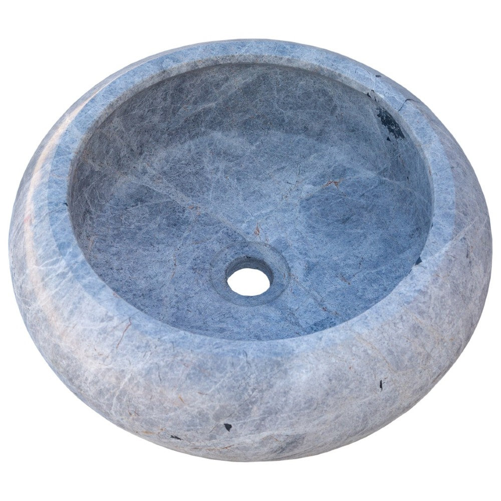 Sirius Silver Marble Natural Stone Vessel Sink (D)15.5