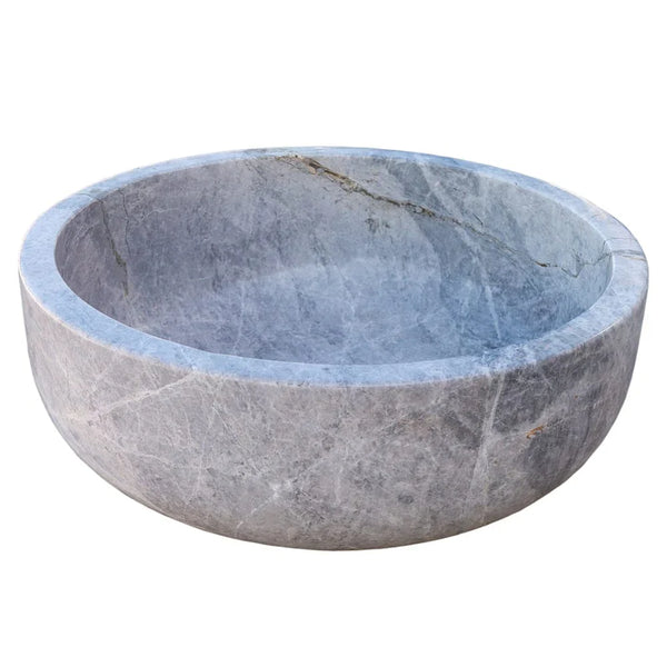 Natural Stone Sirius Silver Marble Above Vanity Bathroom Vessel Sink (D)16