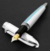 Visionary® Brass & Aluminum Enameled Fountain Pen (Medium Nib) - Sky Blue / White
