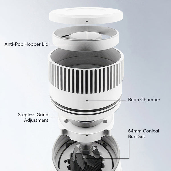 STARSEEKER E64 Electric Coffee Grinder - 64mm Titanium Flat Burr