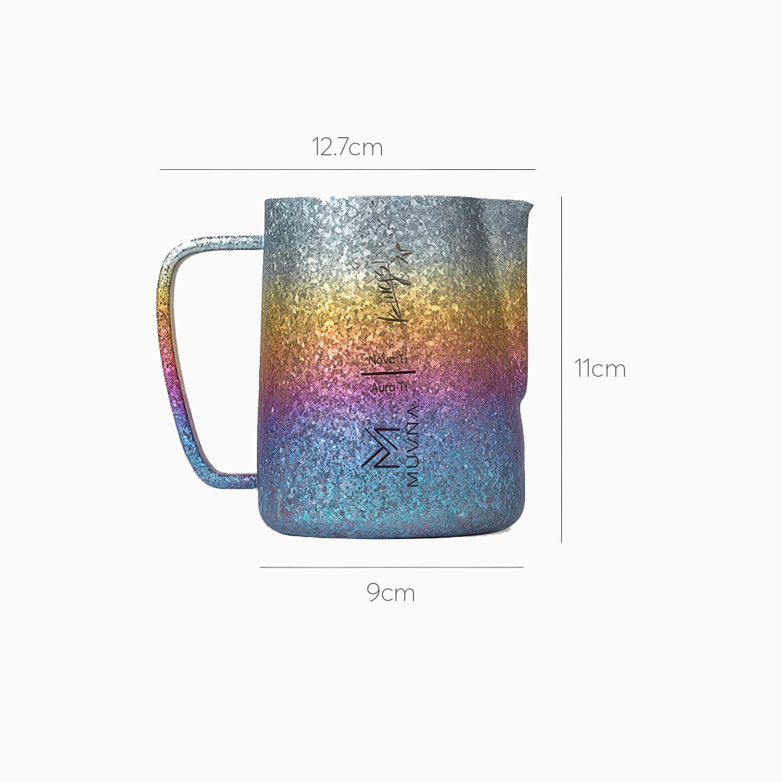 Aurora Crystal Titanium Latte Pitcher