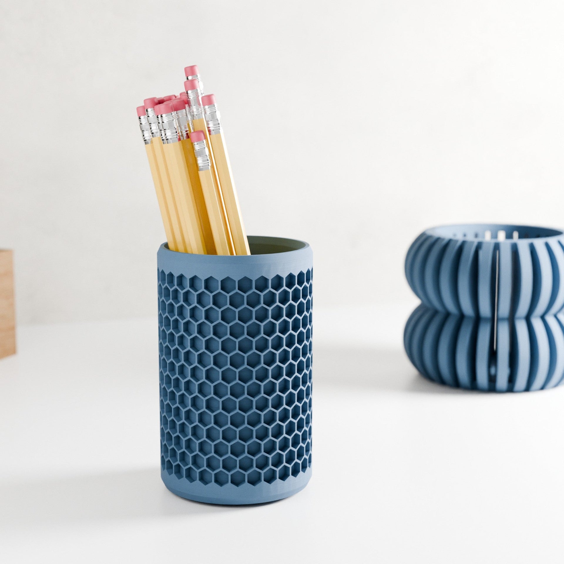 Modern Honeycomb Pencil Holder