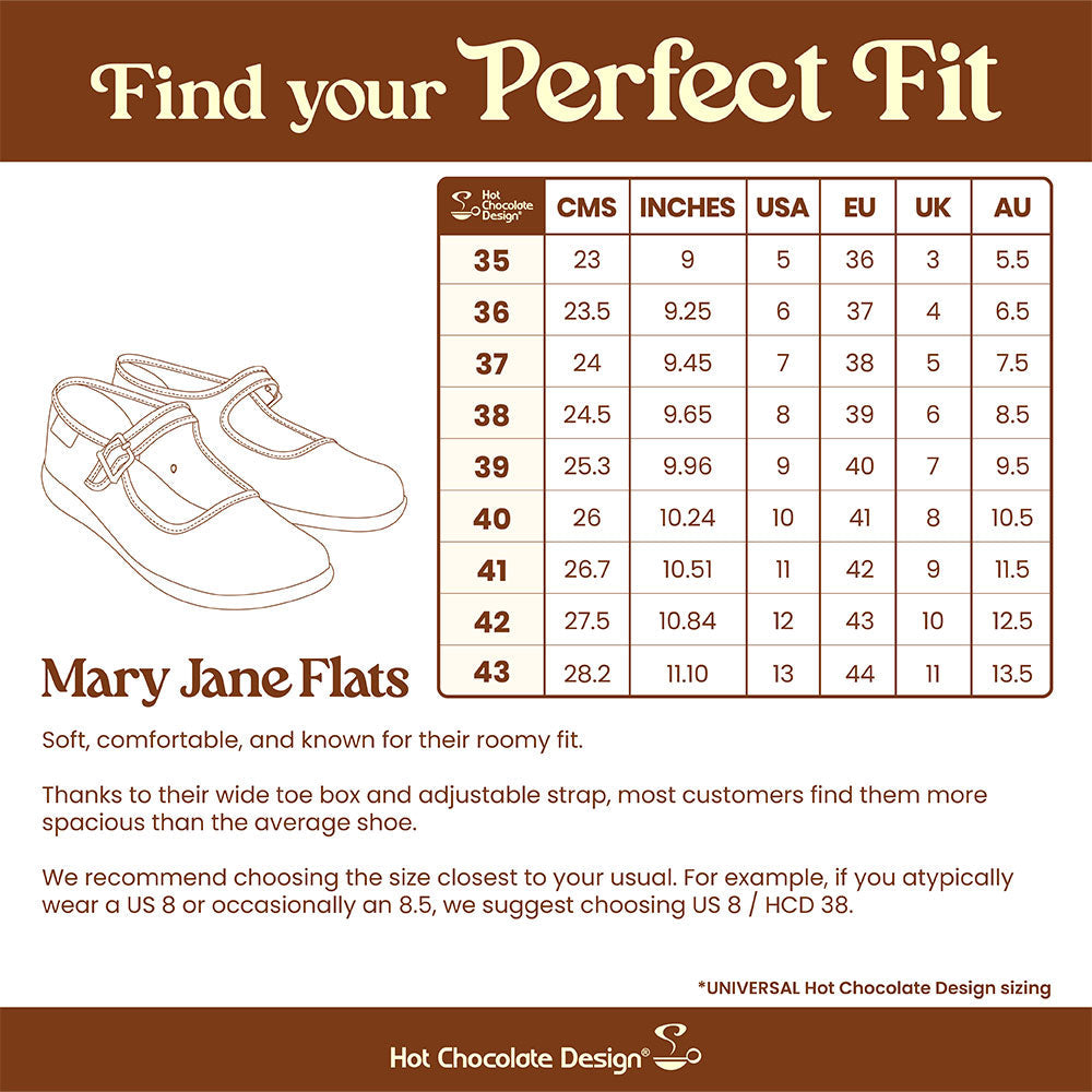 Hot Chocolate Design Red Wine Women's Mary Jane Flats