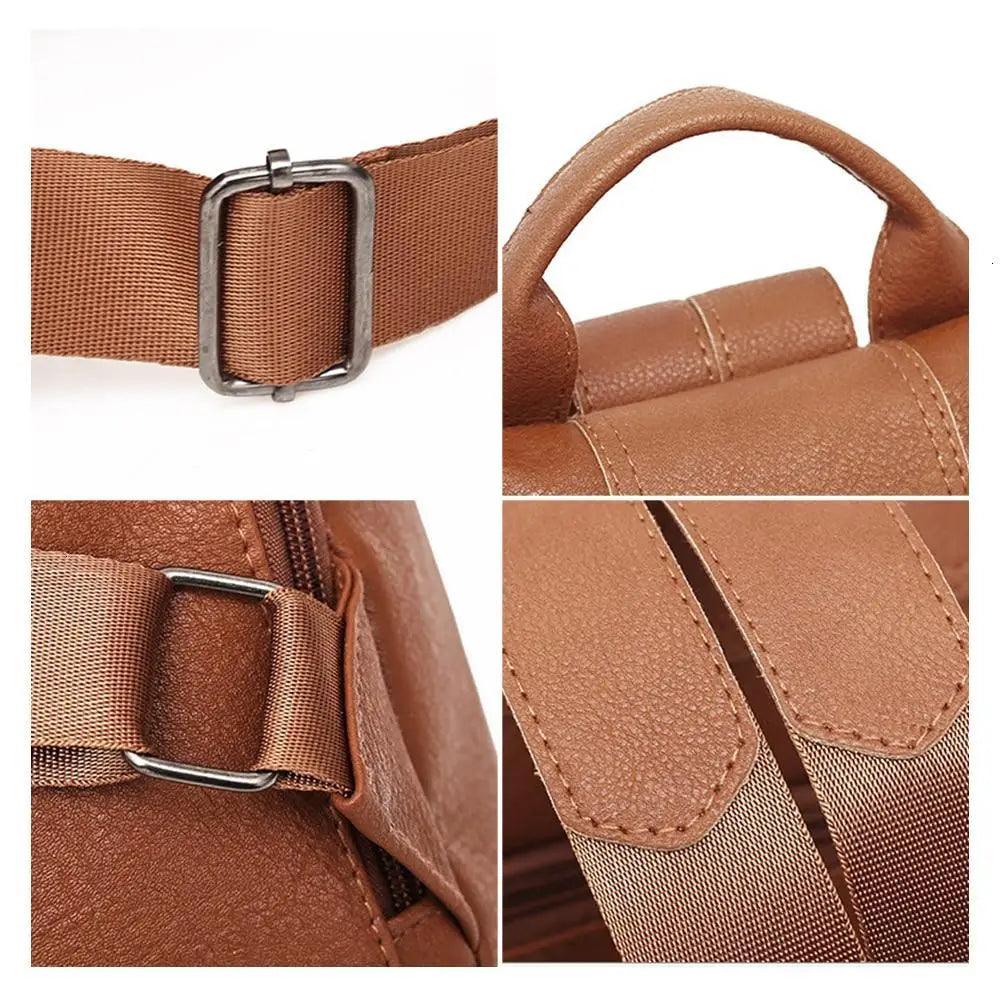 Sizzling Anti-Theft Vintage Style Leather Backpacks for Teenager Girls And Women School Bagpack For Females Travel Bags