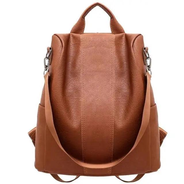 Sizzling Anti-Theft Vintage Style Leather Backpacks for Teenager Girls And Women School Bagpack For Females Travel Bags