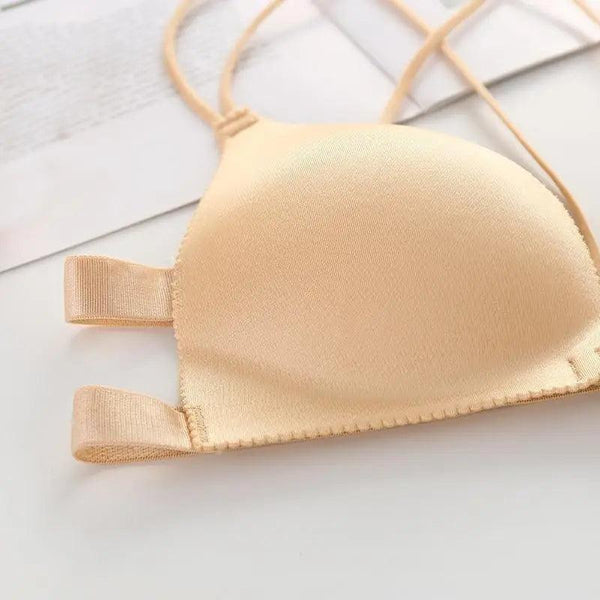 Sizzling Back Beautify Ladies Front Closure Wire Free Fashion Bra Padded Lingerie Bralette Gather Push Up Seamless Bra For Female