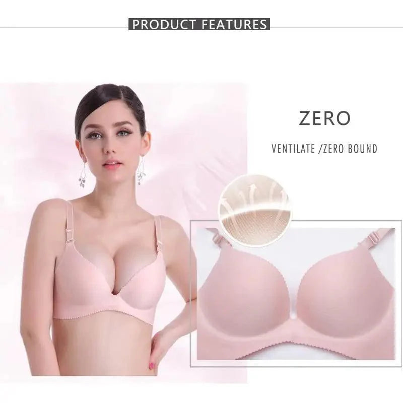 Sizzling Deep U Cup Bras For Women And Girls Push Up Bras Seamless Backless Intimates Female Underwear