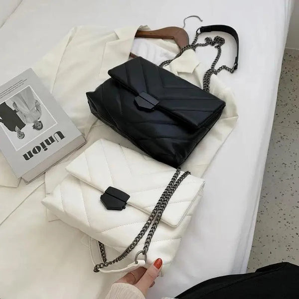 Sizzling Embroidery Thread Small PU Leather Crossbody Bags For Women And Girls Trending Female Shoulder Handbags