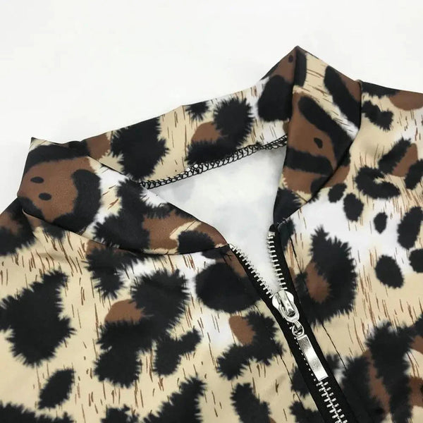 Sizzling Stylish Women's Long Sleeve Jacket Sweater Top Ladies Casual Leopard Print, Cardigan Zipper, Short Outwear, Coat Jacket
