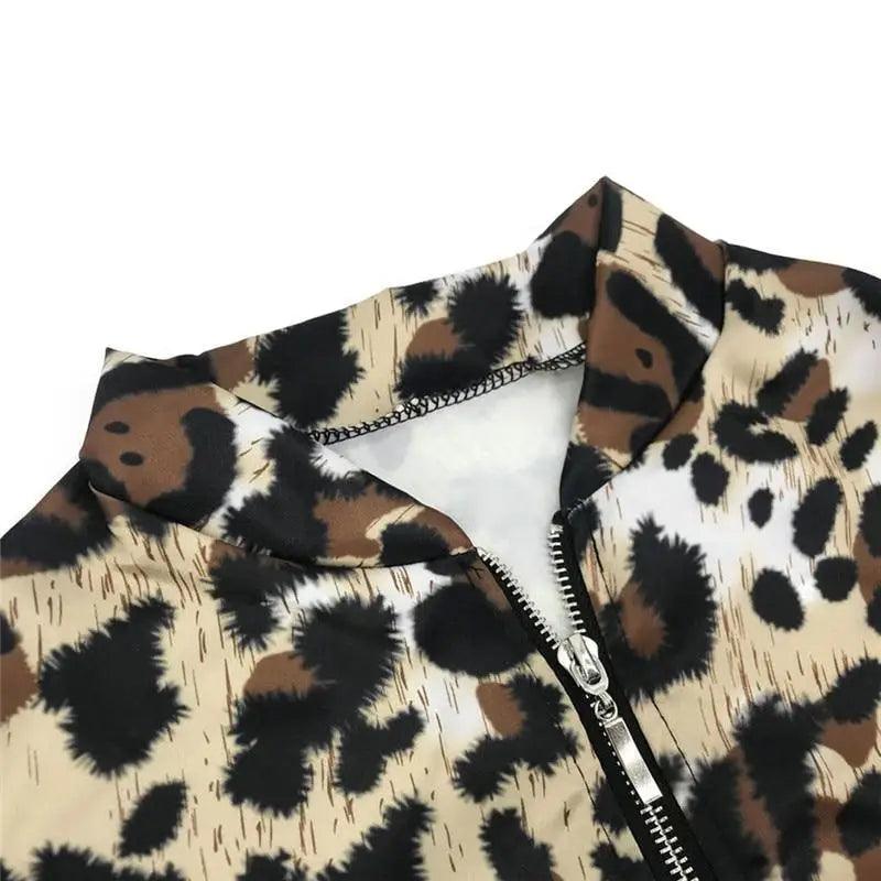 Sizzling Stylish Women's Long Sleeve Jacket Sweater Top Ladies Casual Leopard Print, Cardigan Zipper, Short Outwear, Coat Jacket