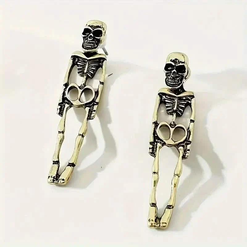 Skeleton Design Dangle Earrings