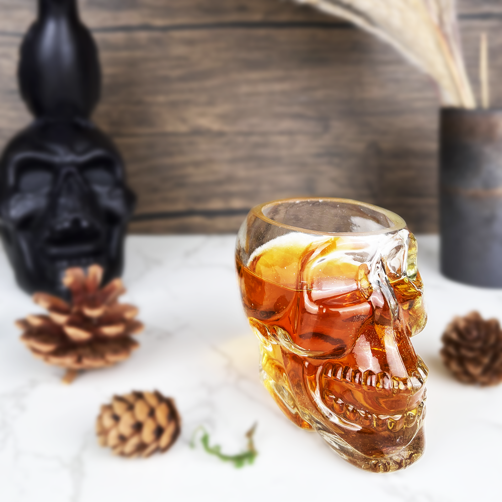 Skull Shot Glasses Set of 6 by The Wine Savant - 3oz Skull Glasses 3