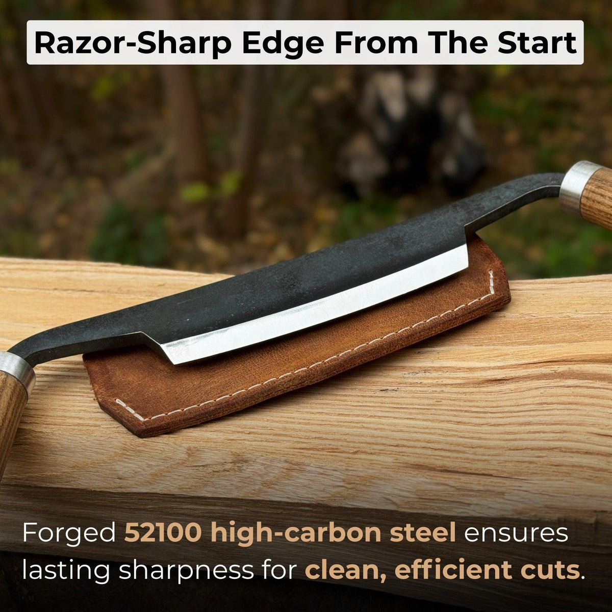Small Curved Drawknife (Push/Pull), 10.5 cm (4.13 inches)