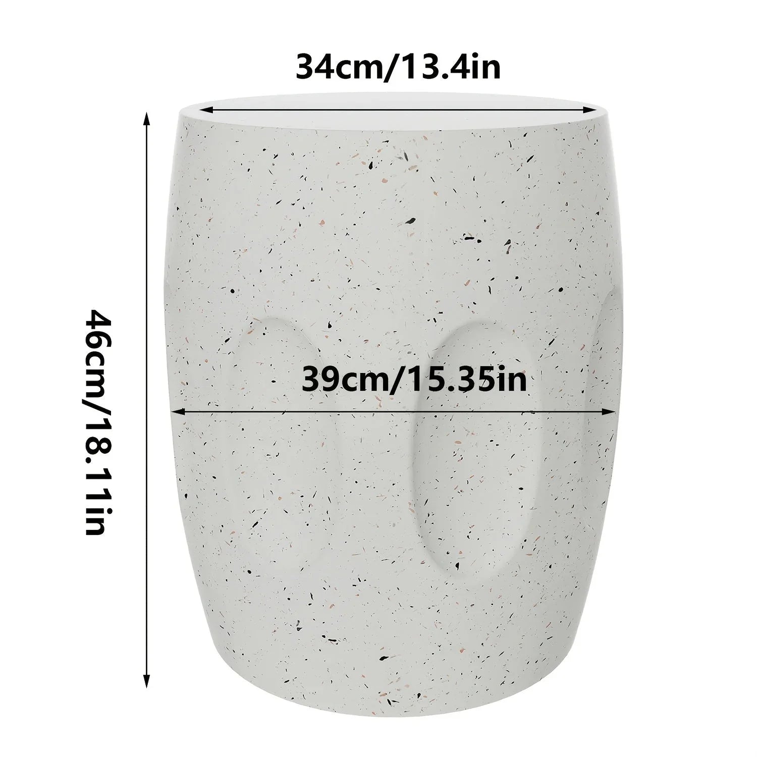 Modern Concrete Drum Side Table – Indoor & Outdoor Accent End Table