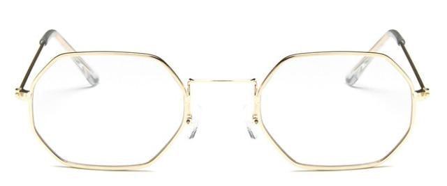 Small Polygon Women Men Sunglasses Delicate Metal Polygon Sunglasses For Women Classic Retro Small Size Frame Women Sunglasses Design Glasses for Men
