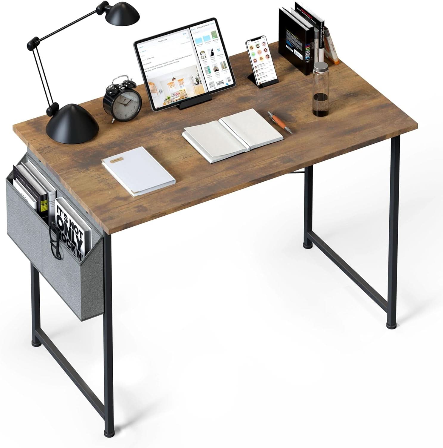40 Inch Small Space Writing Desk With Headphone Hooks