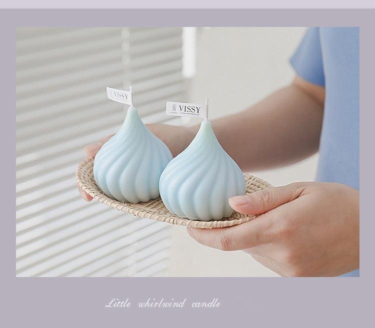 Small Whirlwind Candle  Wedding Decoration Aromatherapy Candle Home Decor Natural Paraffin Wax Long Lasting Aromatherapy Candles Stress Relief For Women