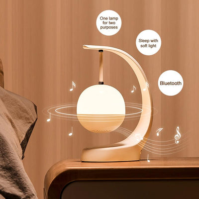 Smart Bluetooth-Compatible Music Led Night Light Colorful Speaker Touch Control Night Lamp For Bedroom Decoration USB Rechargeable Decorative Table Lamp Cute Study Lamps for Bedroom Décor