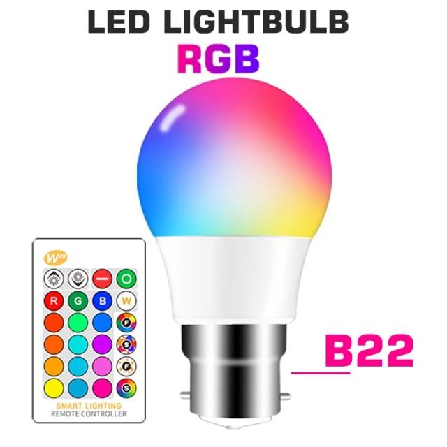 Smart For Home LED Light Bulb E27 E14 GU10 B22 220V 110V  Spot Magic Changeable Lamp Lampada+IR Control Decoration RGB White  Compatible with Alexa Google Home, RGBCW Smart GU10 Bulb, WiFi Smart LED Spot Light Bulb Indoor Decoration