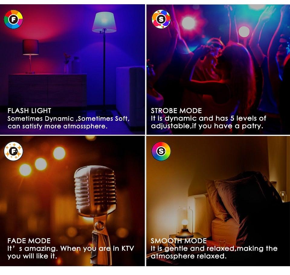 Smart For Home LED Light Bulb E27 E14 GU10 B22 220V 110V  Spot Magic Changeable Lamp Lampada+IR Control Decoration RGB White  Compatible with Alexa Google Home, RGBCW Smart GU10 Bulb, WiFi Smart LED Spot Light Bulb Indoor Decoration