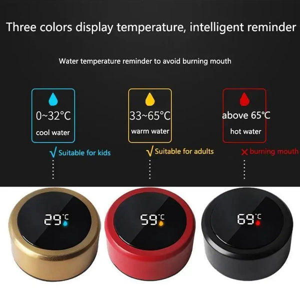 Smart LED Stainless Steel Water Bottle Intelligent Stay Hot/Cold Temperature Thermal Bottle Temperature Display Bottle For Children And Adults 500ml
