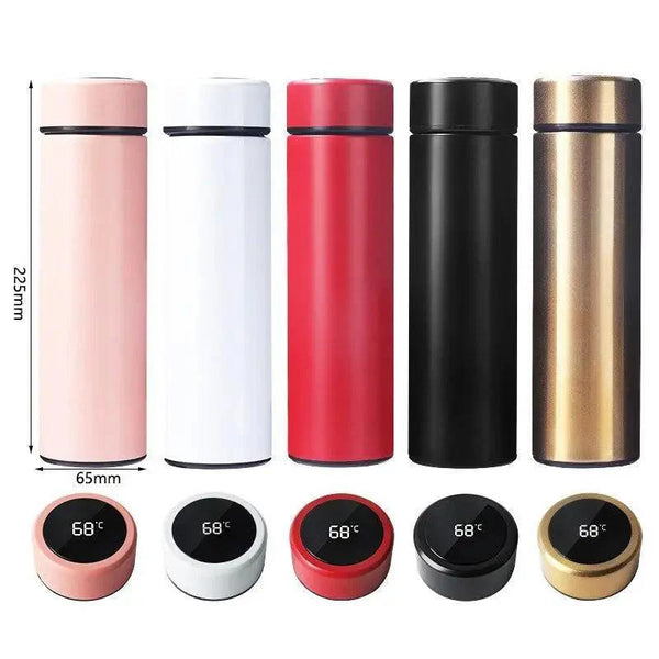 Smart LED Stainless Steel Water Bottle Intelligent Stay Hot/Cold Temperature Thermal Bottle Temperature Display Bottle For Children And Adults 500ml
