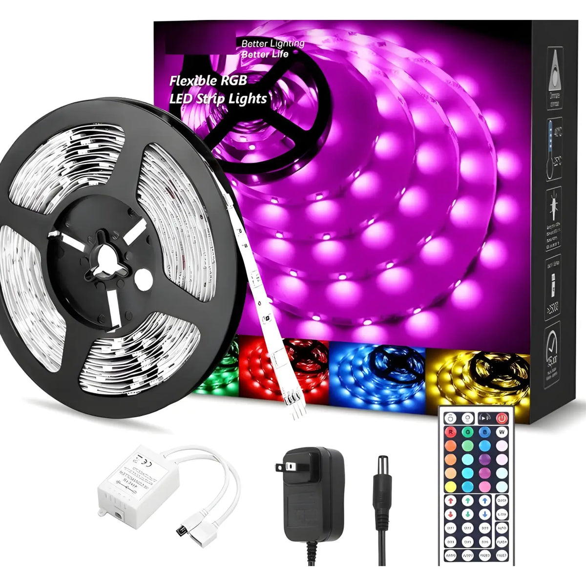 Smart LED Strip Light - WiFi & Bluetooth Control, 5050 RGB