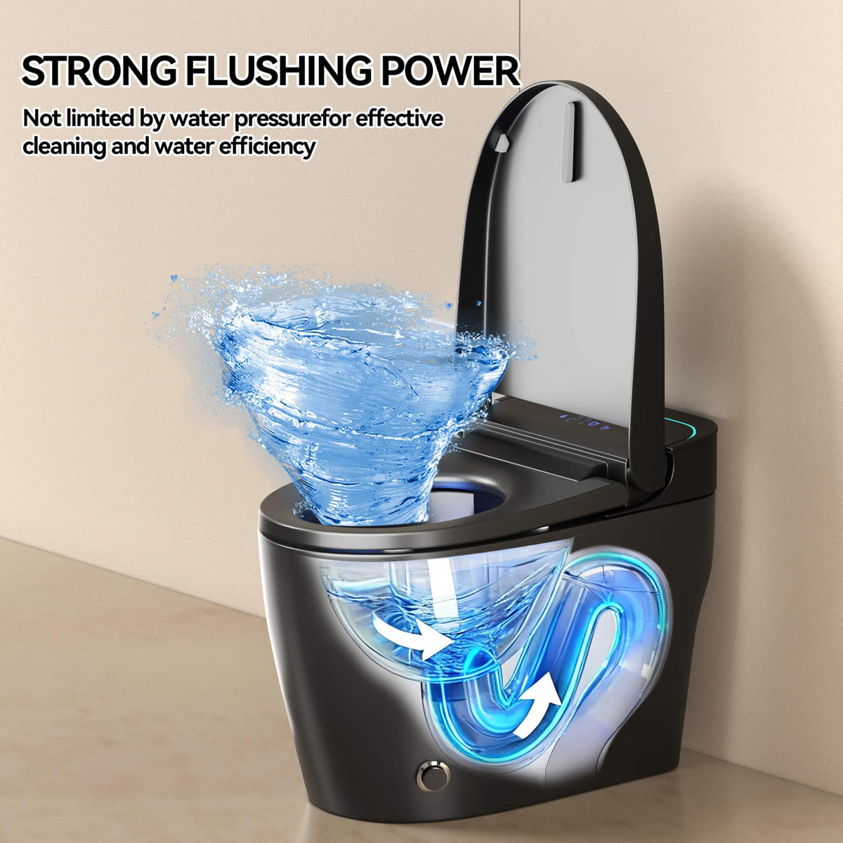 Smart One-Piece Bidet Toilet With Auto Open/Close Seat And Dryer (SAK86135)