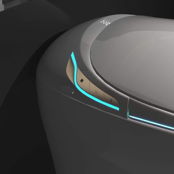 Smart One-Piece Toilet With Bidet, Foot Sensor, LED Display And Dryer (SAK80112)