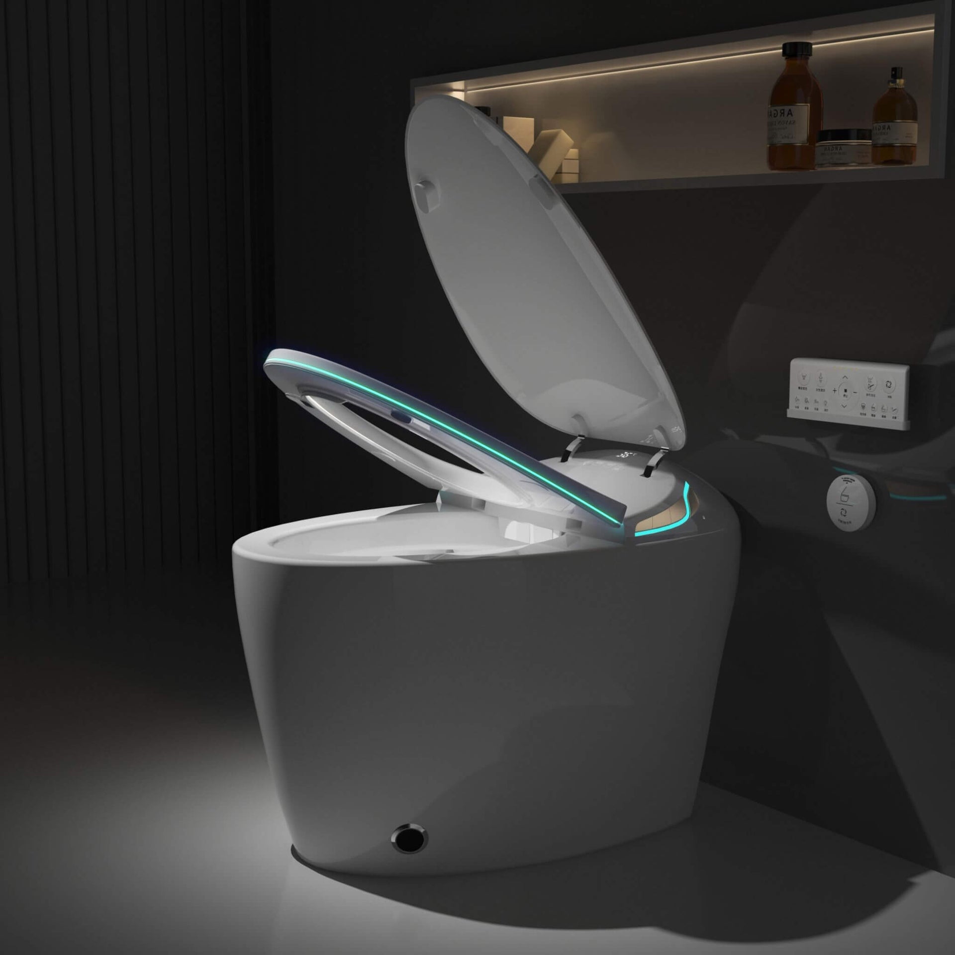 Smart One-Piece Toilet With Bidet, Foot Sensor, LED Display And Dryer (SAK80112)